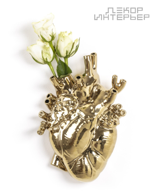 Seletti ваза Love In Bloom Gold 09921 Seletti ваза Love In Bloom Gold 09921